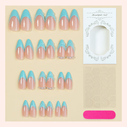 Premium Decorative Press-On Nails Set with Elegant Design Acalora