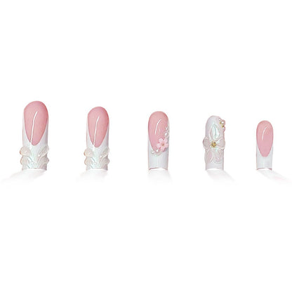 Decorative 3D Floral Press-On Nails Acalora