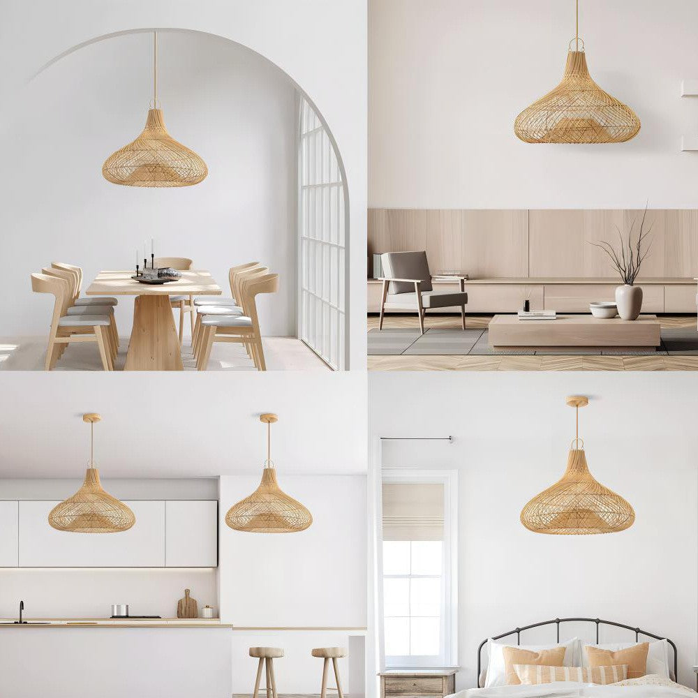Decorative Hanging Light Made of Rattan Acalora