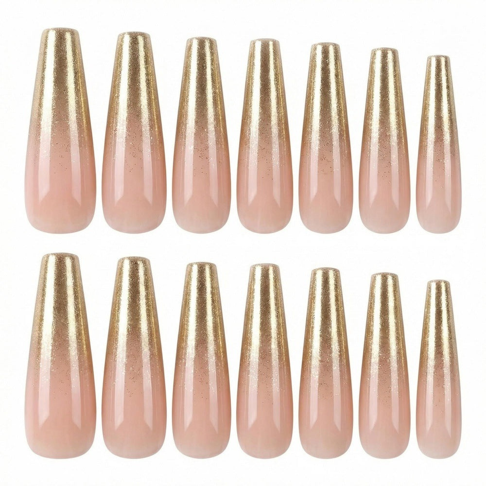 Artificial nails with elegant glitter gradient Acalora