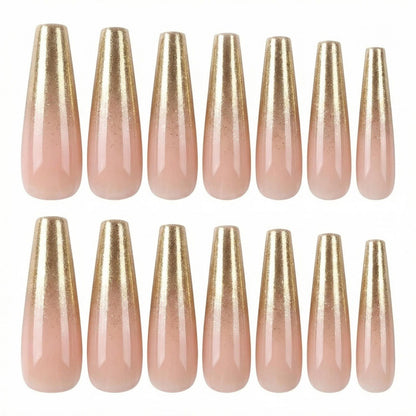 Artificial nails with elegant glitter gradient Acalora