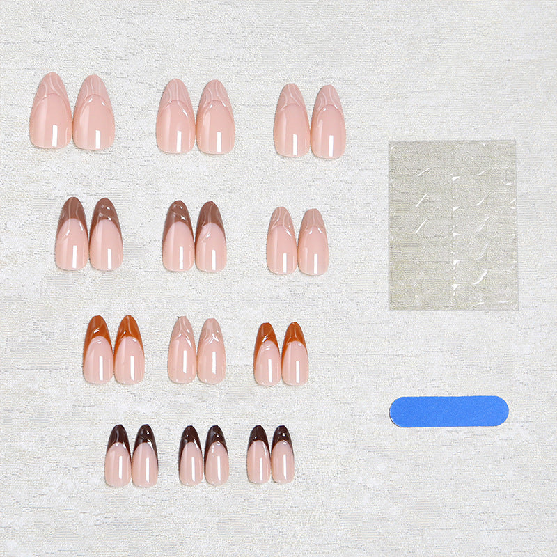 Acrylic nail set with elegant marble pattern and glossy finish Acalora