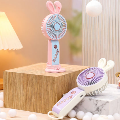 Women's Portable USB Handheld Fan with Cute Bear Motif Karnz