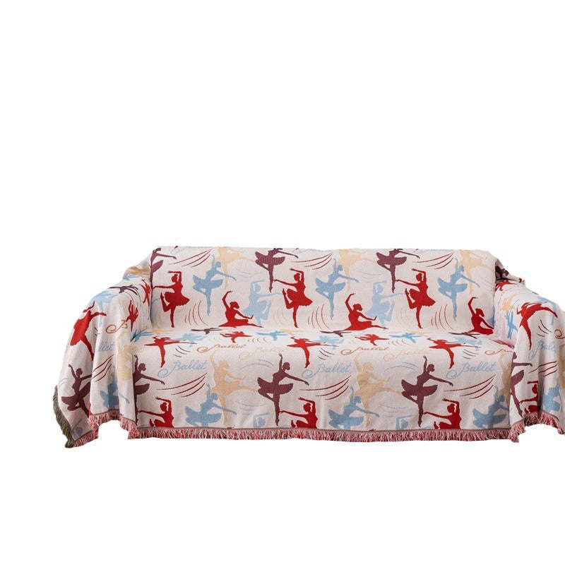 Artistic Ballet-Themed Sofa Throw Blanket