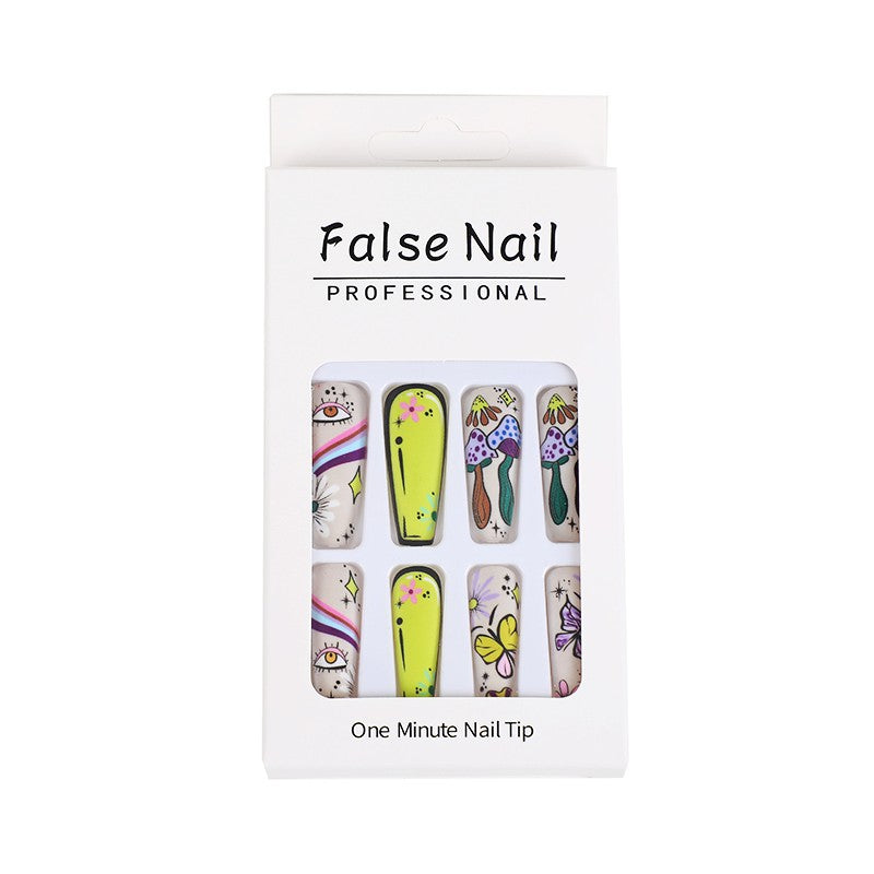 Artificial nails in creative flower design Acalora