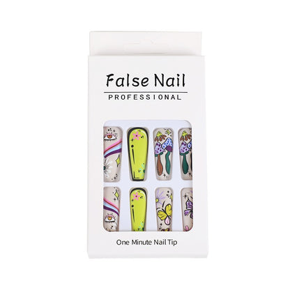 Artificial nails in creative flower design Acalora