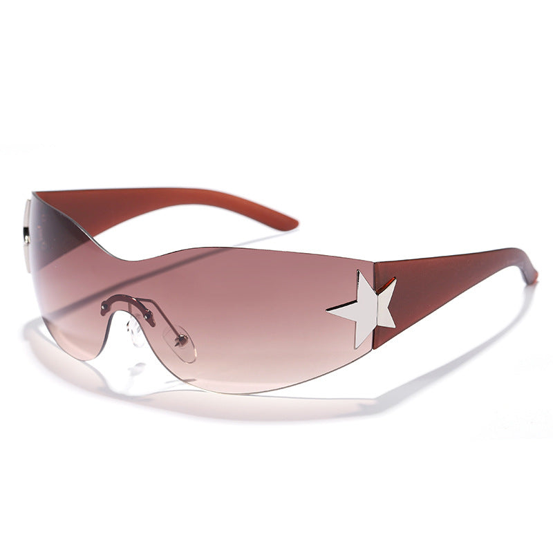 Women's futuristic design sunglasses with unique accents Karnz