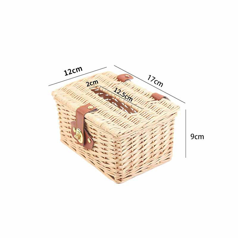 Basket with practical folding mechanism and leather details