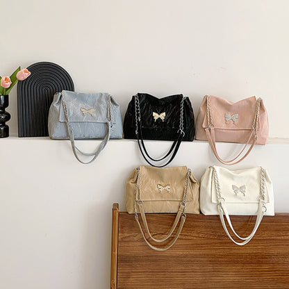 Chic Butterfly Accent Slouchy Handbag Acalora