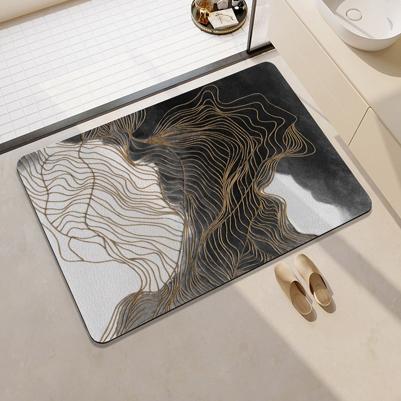 Playful Cat-Themed Bath Rug