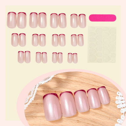French Tip Press-On Nail Set Acalora