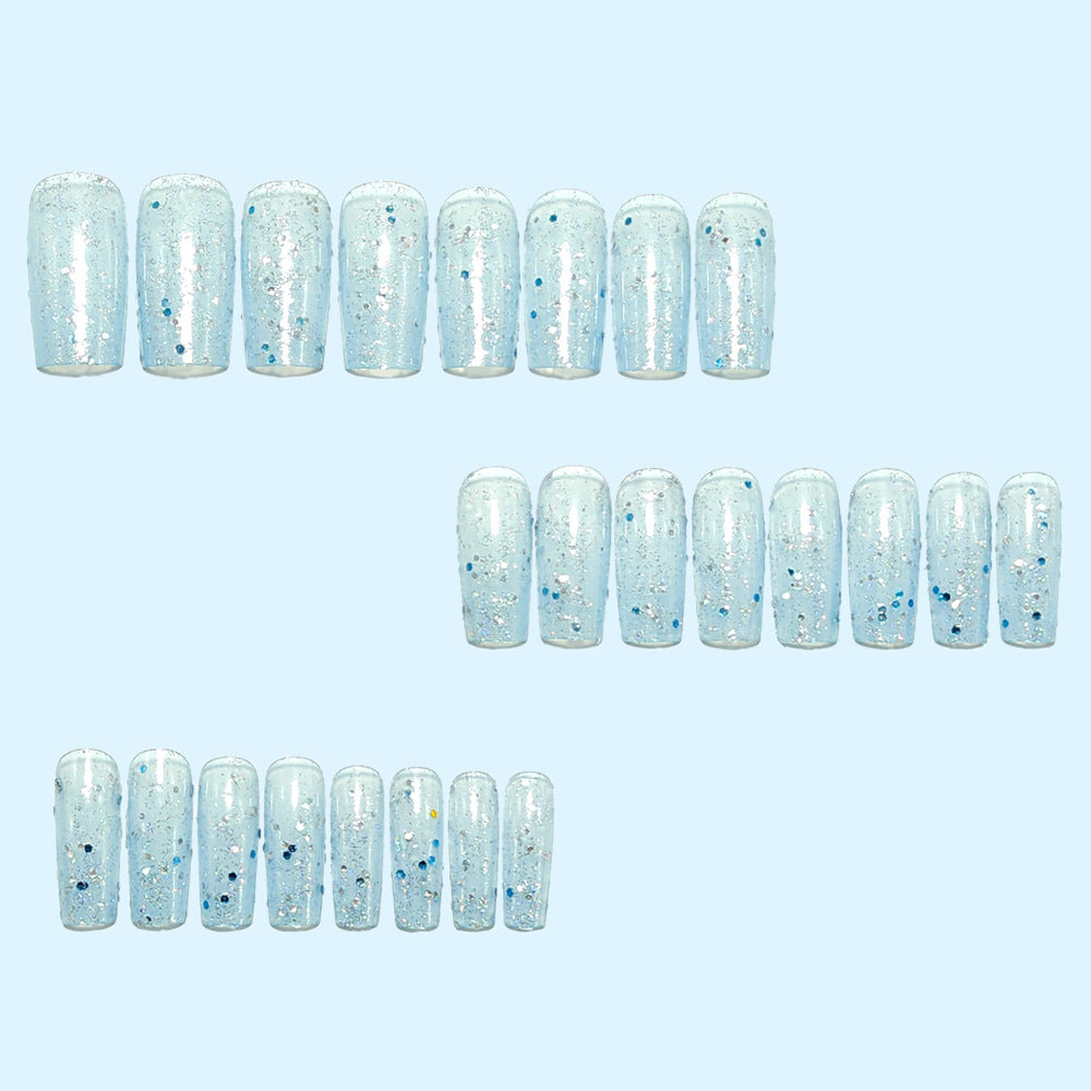 Artificial nails with glitter and glamorous effect Acalora
