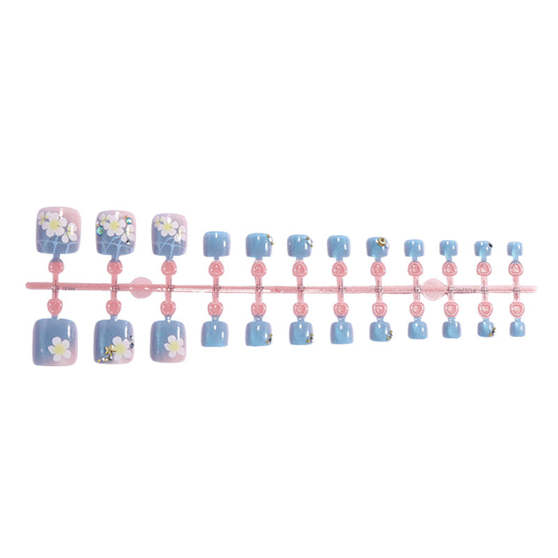Floral Decorated Press-On Nail Kit Acalora