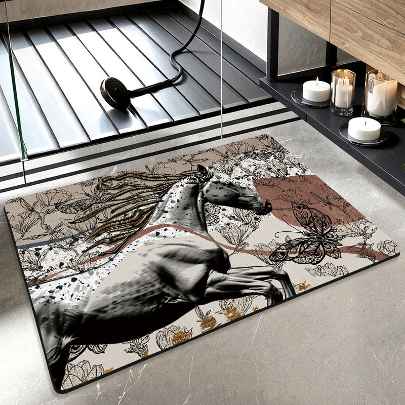 Artistic Horse-Themed Bath Mat Acalora 1788245763