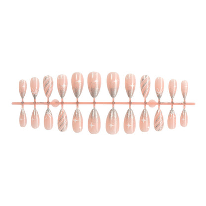 Glamorous Stiletto Press-On Nail Art Design Acalora