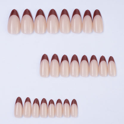 Artificial nails with elegant French tips design Acalora