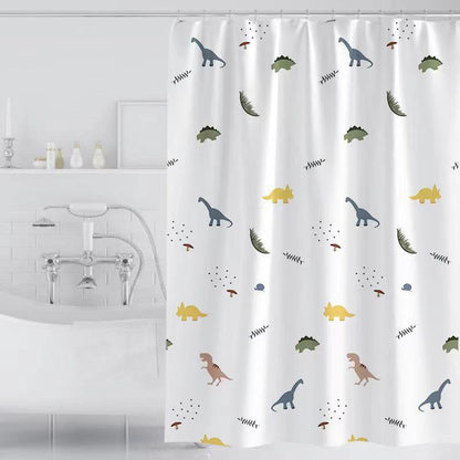 Dinosaur-Themed Shower Curtain