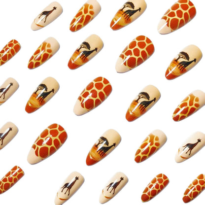 Artistic Safari-Themed Nail Art Acalora