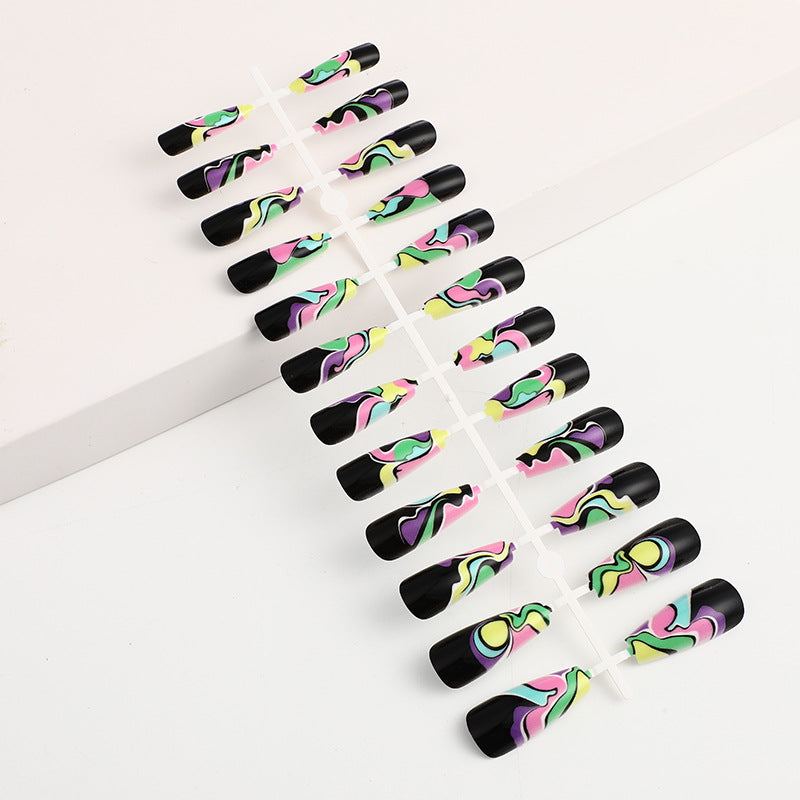 Creative wave pattern artificial nails Acalora