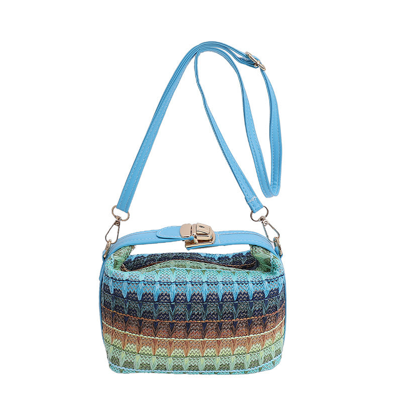 Textured Handwoven Mini Crossbody Bag Acalora