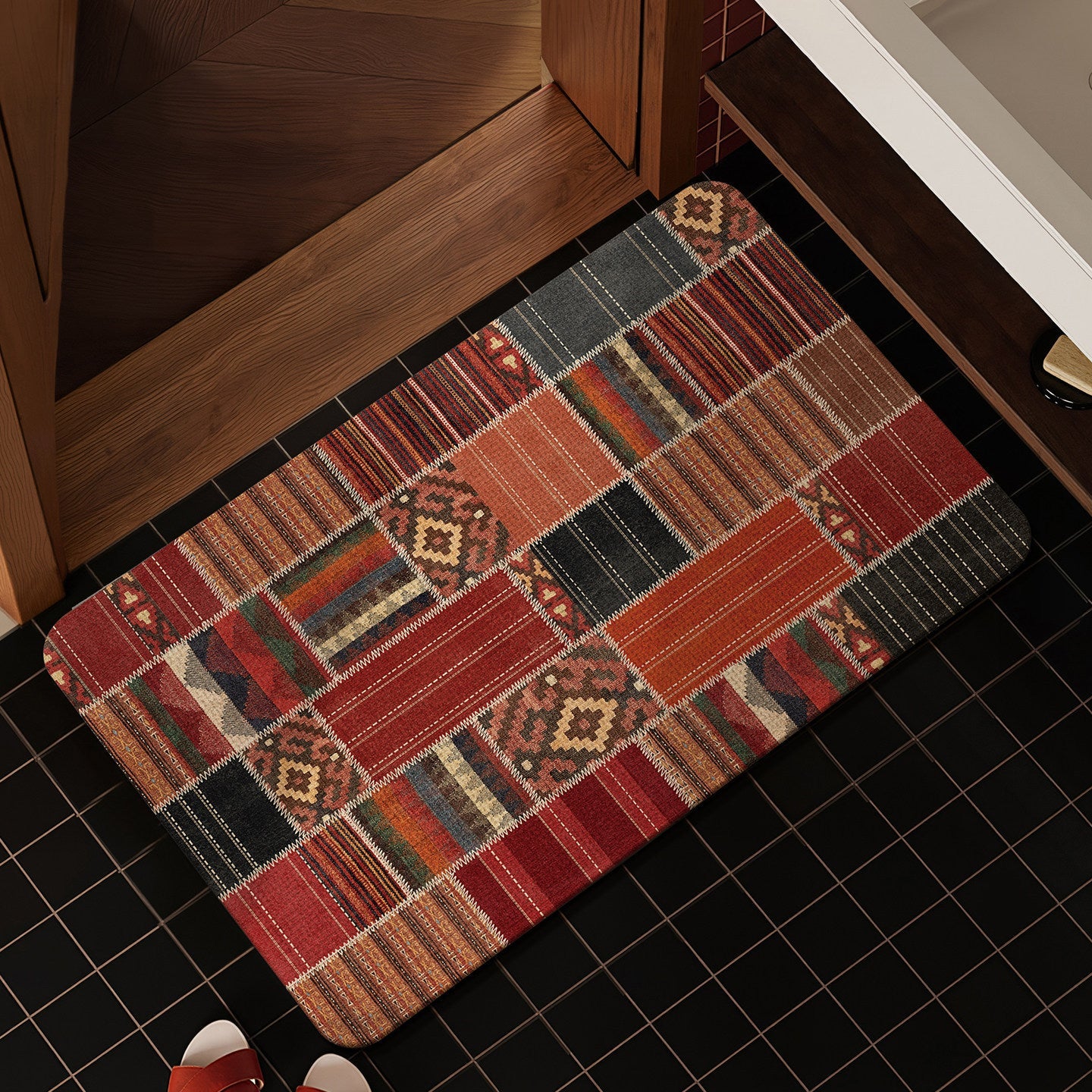 Decorative Star-patterned Bath Mat