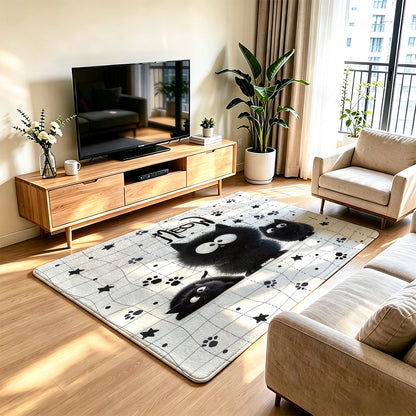 Unisex Cartoon Cat Area Rug