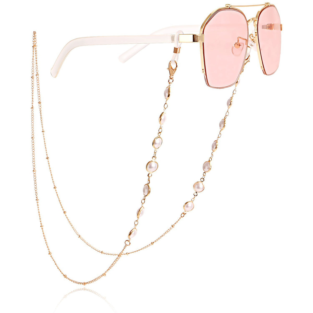 Stylish Sunglasses with Decorative Chain Acalora