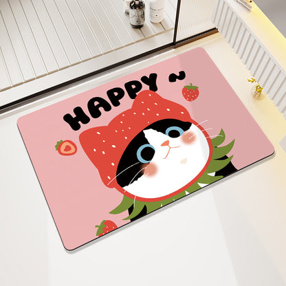 Cute Cartoon Pet-Themed Bath Mat Acalora