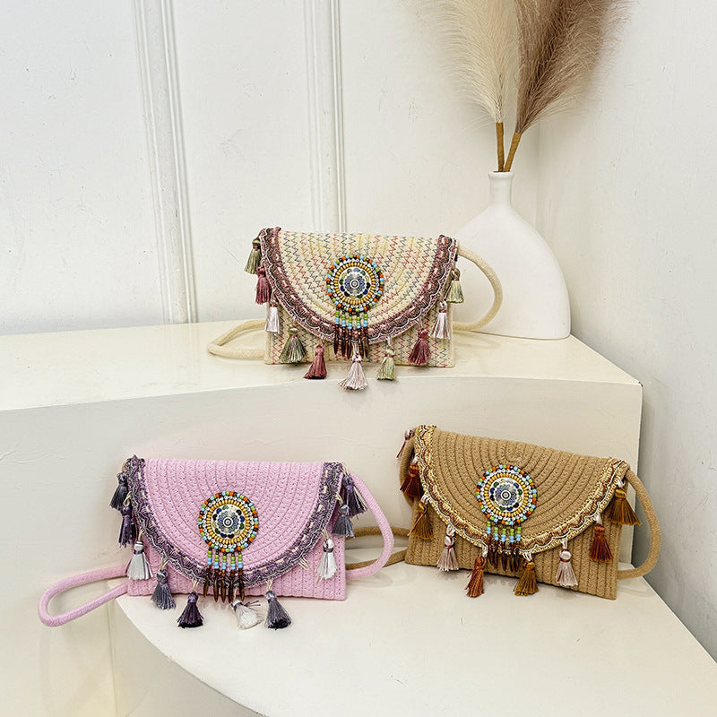 Bohemian-Inspired Handcrafted Beaded Clutch Acalora
