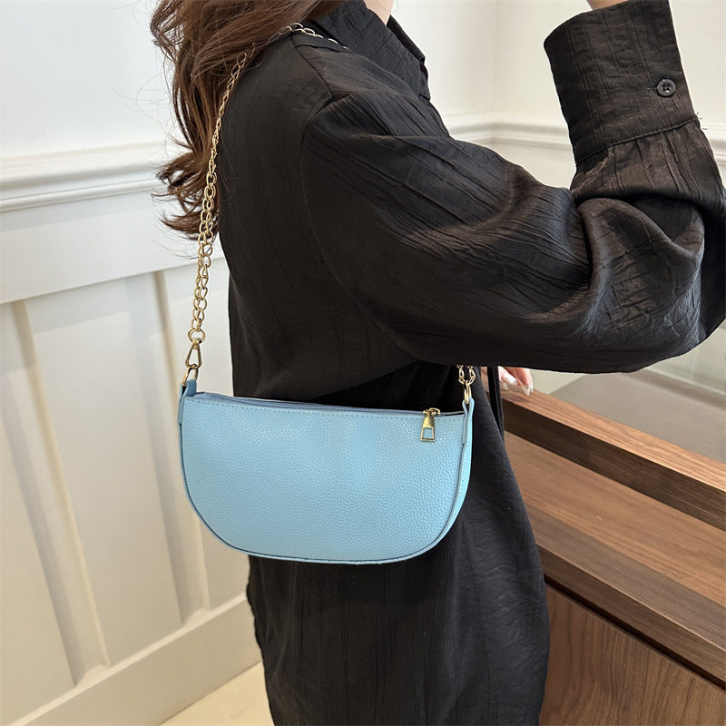 Minimalist Half-Moon Crossbody Bag Acalora