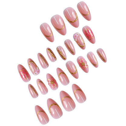 Decorative Floral Press-On Nail Art Set Acalora