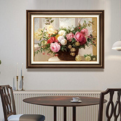 Vintage Flower Pattern Still Life Art Print