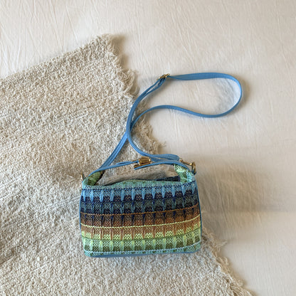 Textured Handwoven Mini Crossbody Bag Acalora