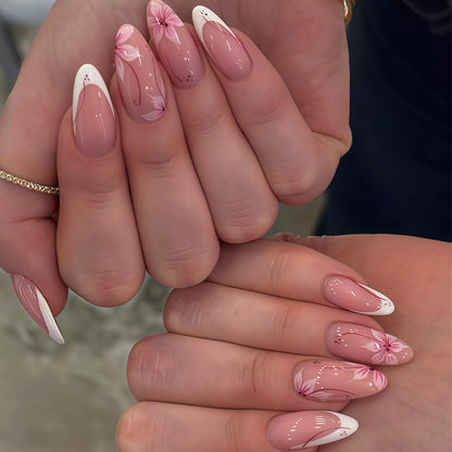 Artistic Floral Nail Tips Acalora