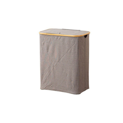 High-quality laundry container with practical and modern bamboo lid Acalora
