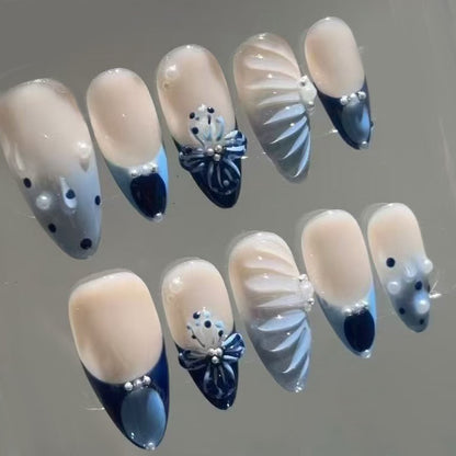 Decorative Press-On Nail Art Set with 3D Accents Acalora