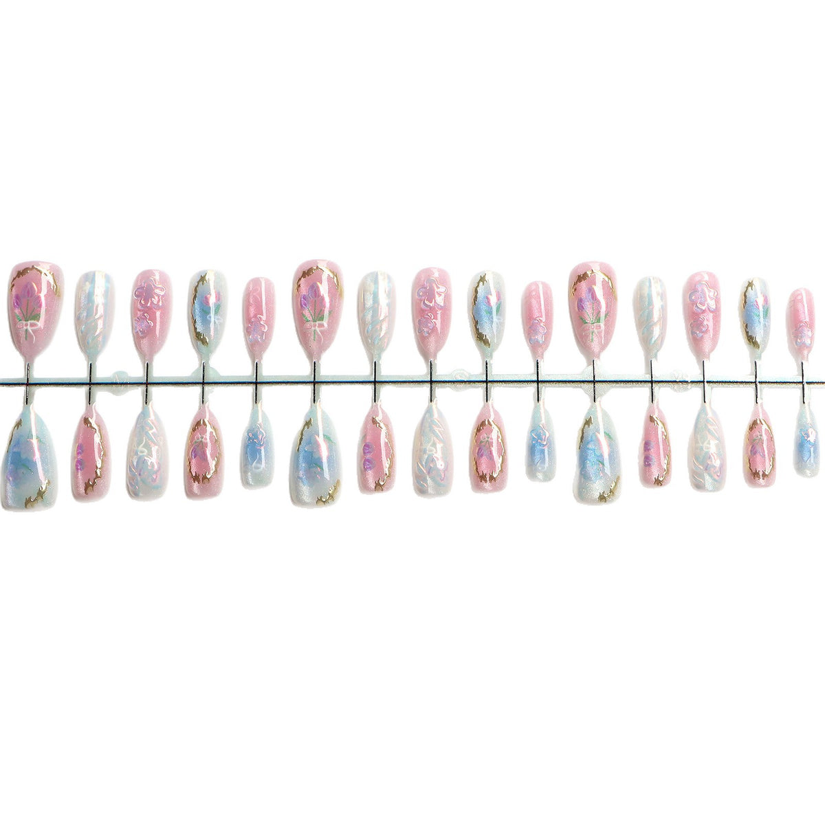 Seasonal Floral Press-On Nail Art Set Acalora