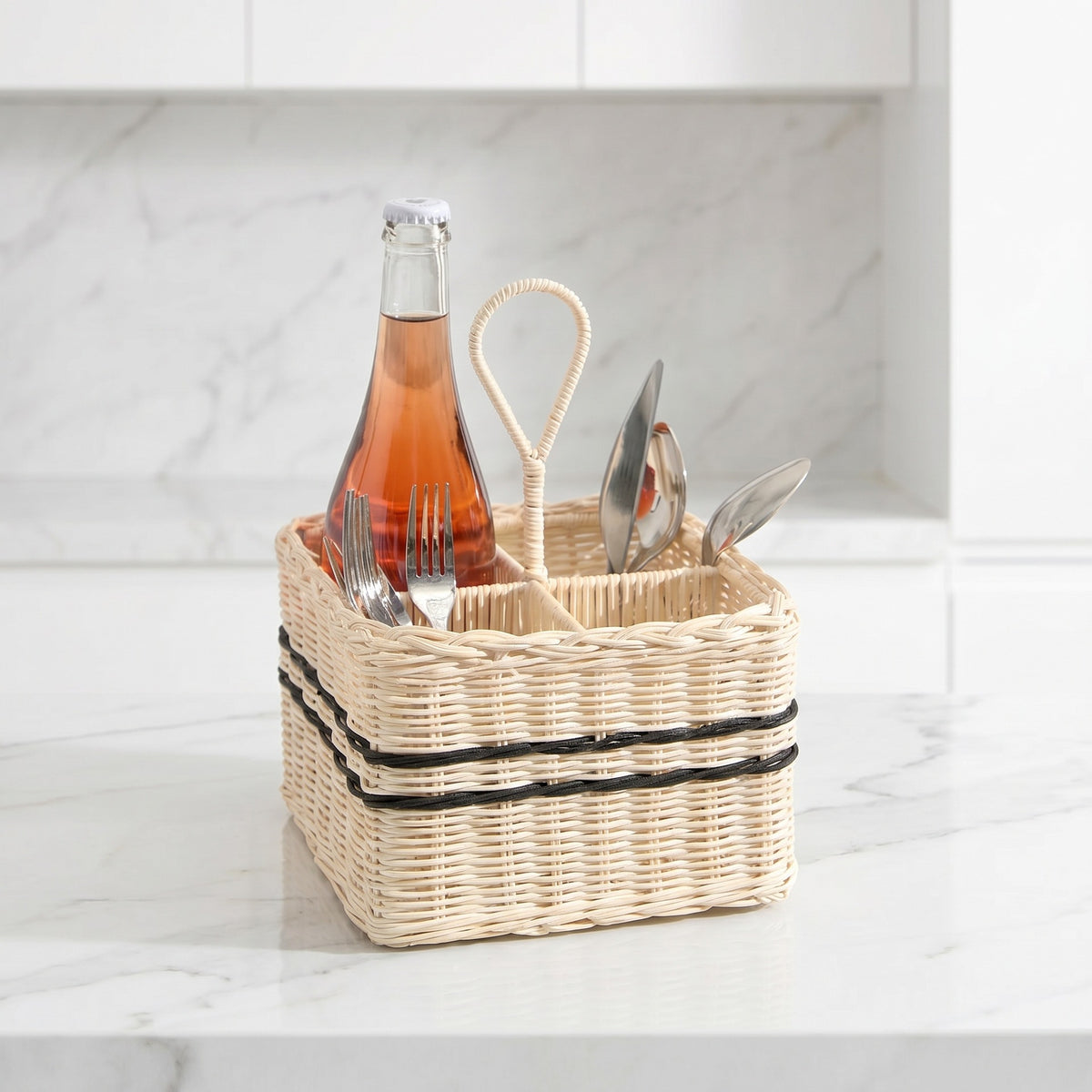Practical storage basket with compartments Acalora