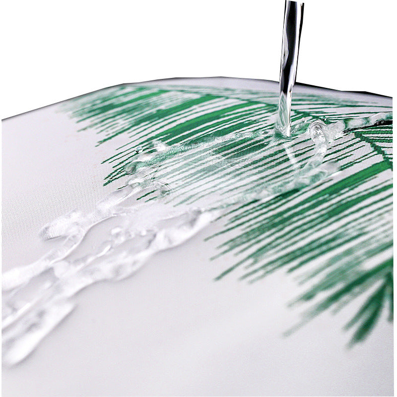 Tropical Leaf Print Shower Curtain