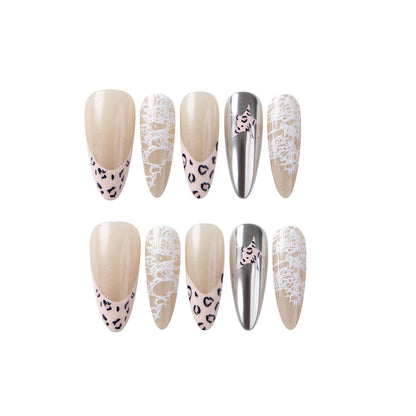 French Tip Press-On Nail Art Acalora