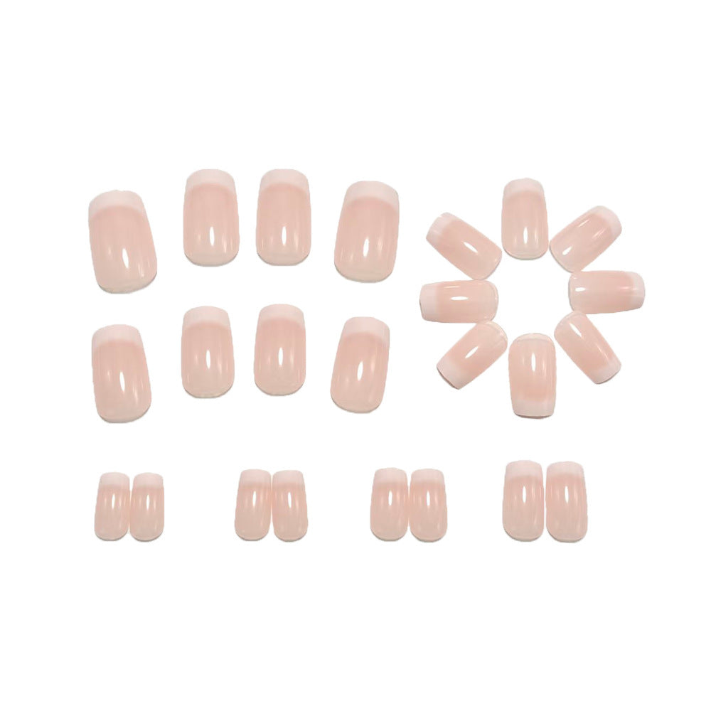 Artificial nails in elegant French design Acalora