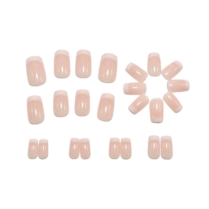 Artificial nails in elegant French design Acalora