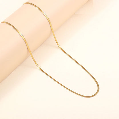 Sleek Slim Silver Chain Necklace Acalora