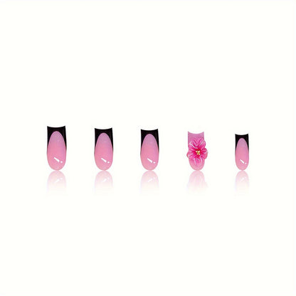 Floral Decorative Press-On Nail Art Acalora