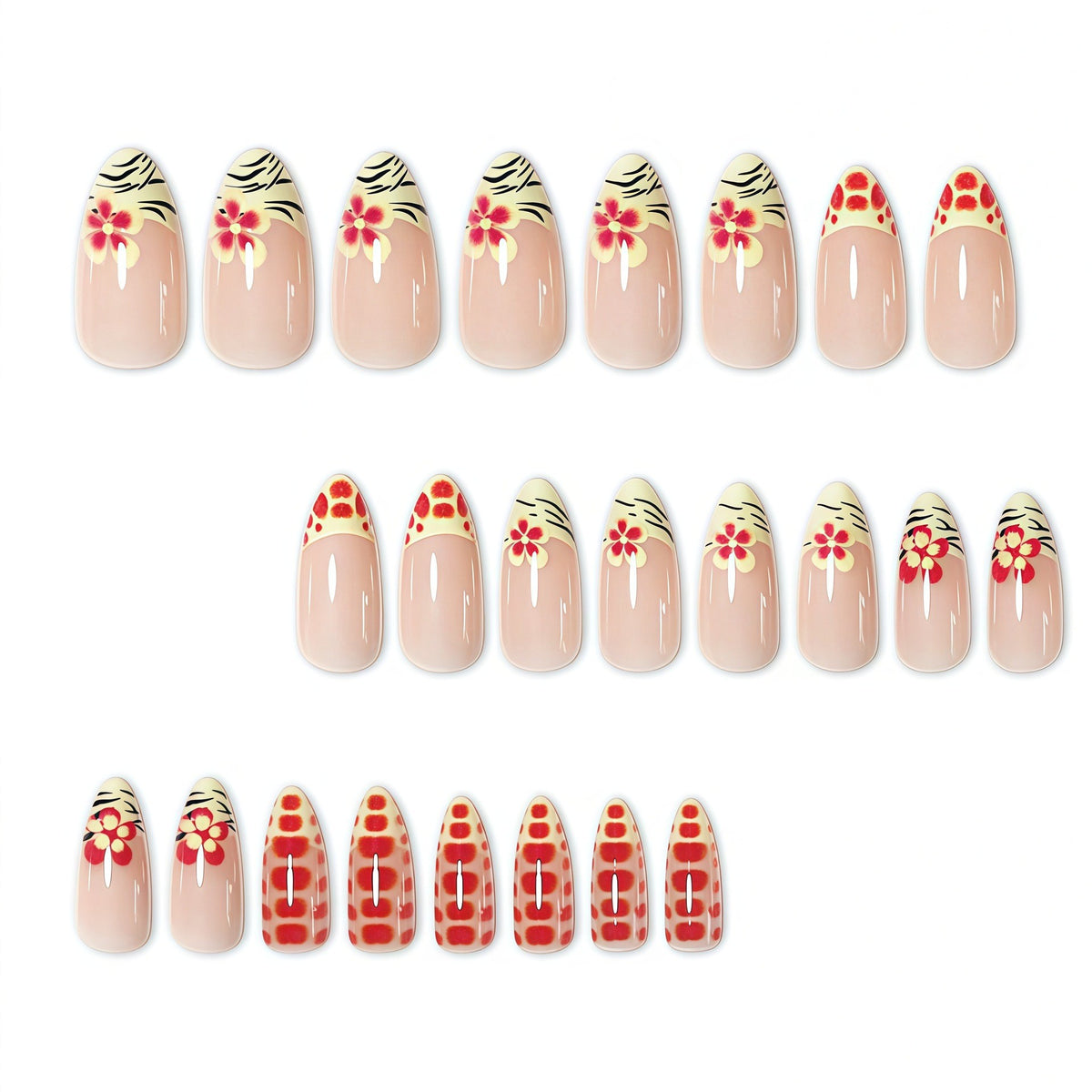 Floral Nail Art Press-On Set Acalora