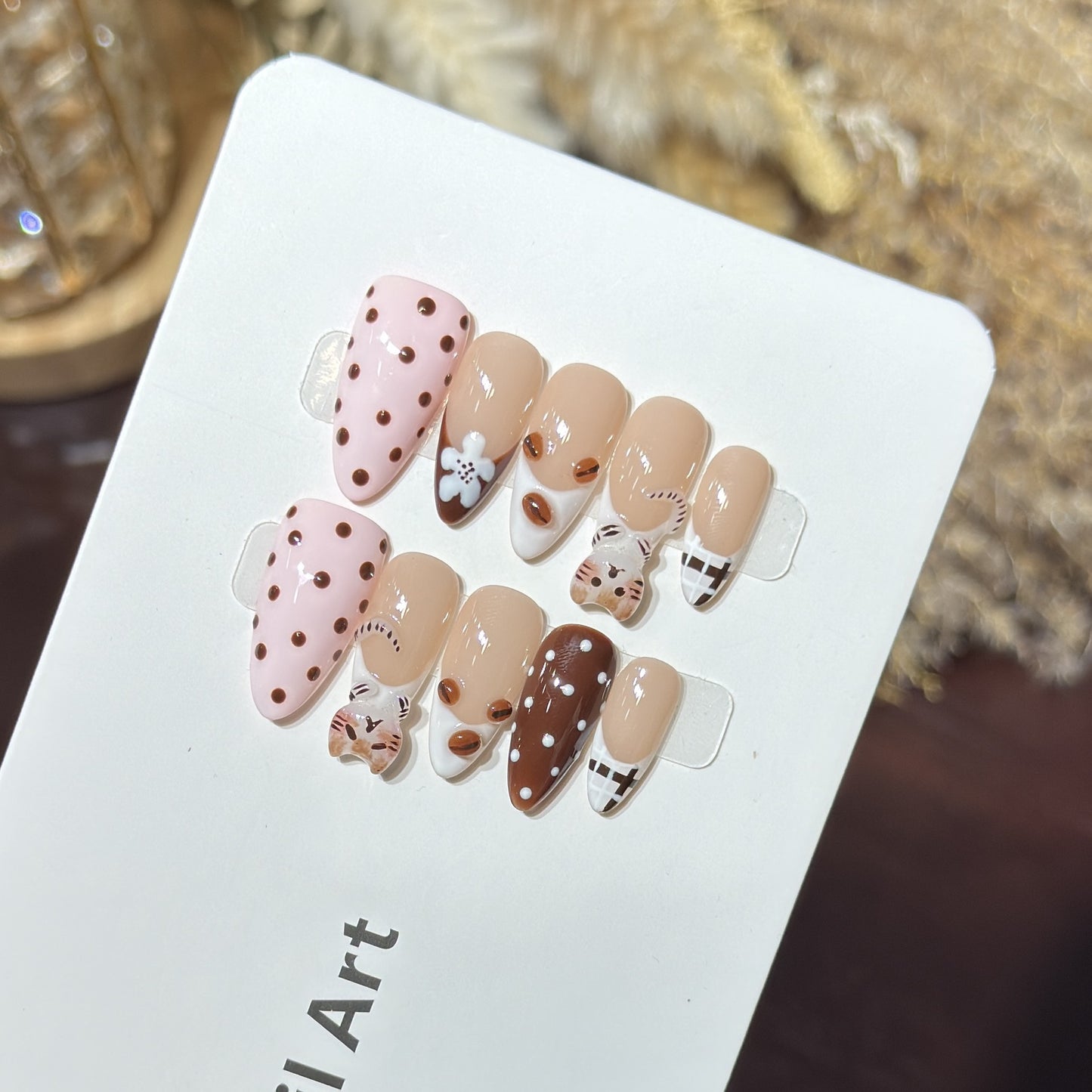 Whimsical Themed Press-On Nail Art Set Acalora