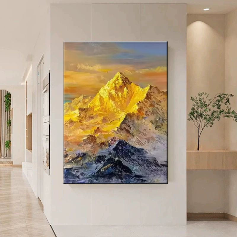 Abstract Mountain Landscape Canvas Art