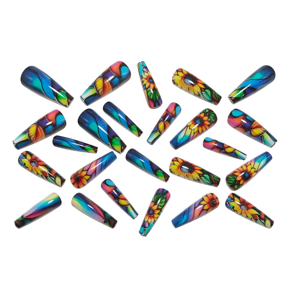 Artificial nails with floral design Acalora