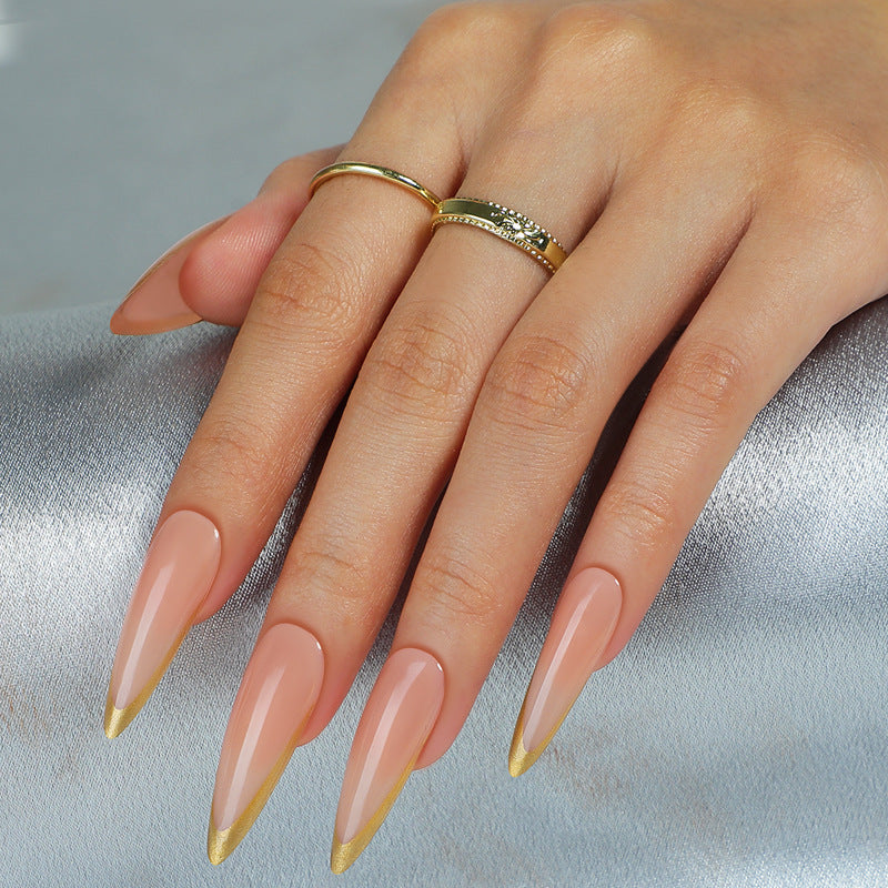 Elegant Long-Shape Press-On Glossy Nail Set Acalora