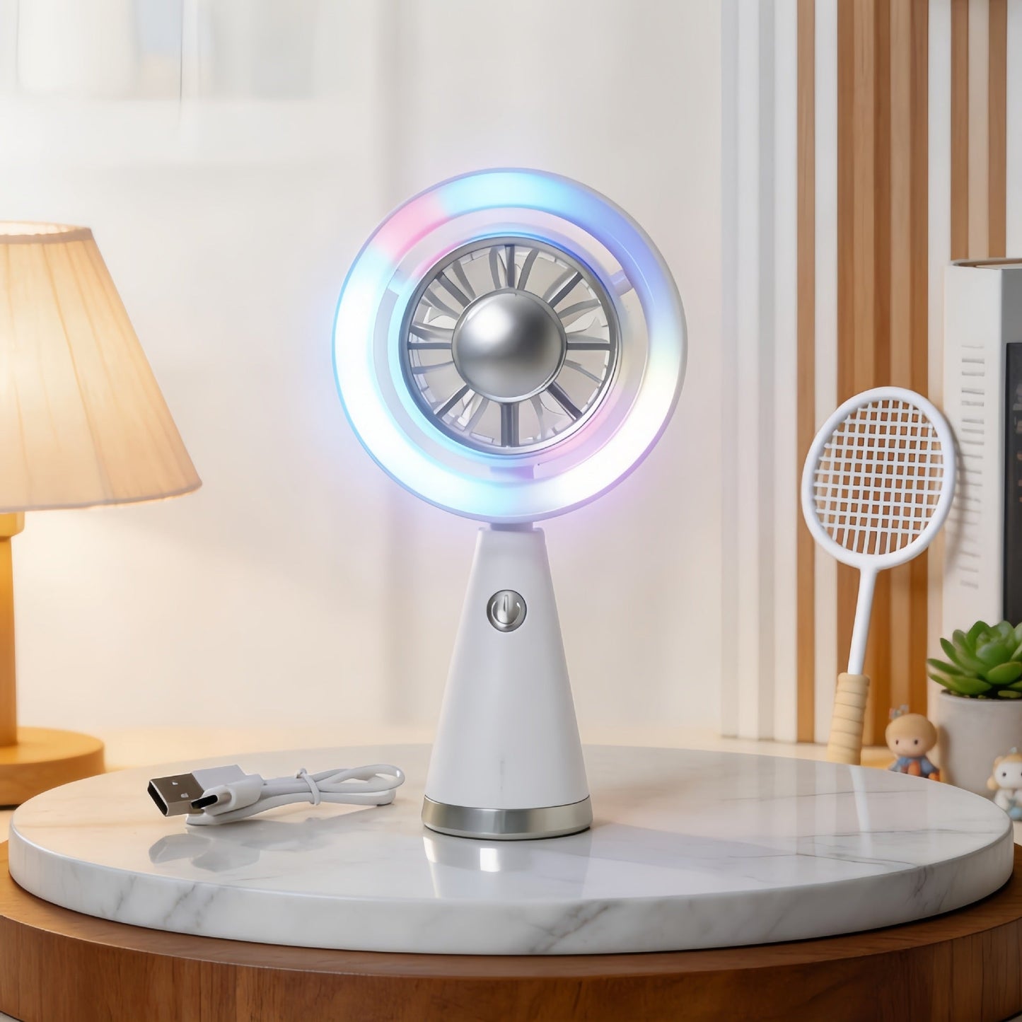Unisex Portable LED Fan in a modern design Karnz
